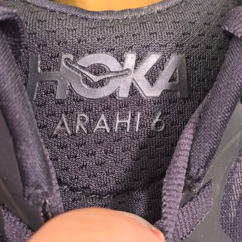 Hoka Arahi 6 Running Shoes Mens 15 2E Wide Black White Athletic 1123196 BWHT - Picture 11 of 15
